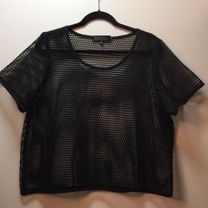 Eloquii crop mesh top